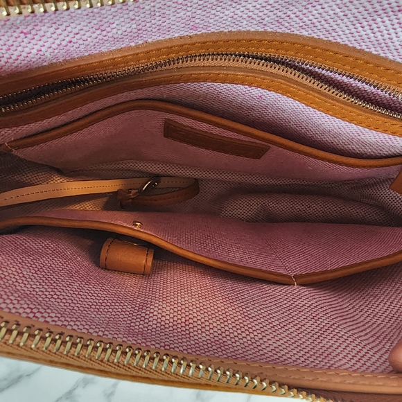 Dooney & Bourke Brown Leather Shoulder Bag - Picture 8 of 13